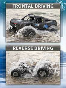 2.4G 全地形攀爬遥控车玩具，豪华四驱多地形越野车，水陆两用防水越野车，适合 7-14 岁儿童的礼物