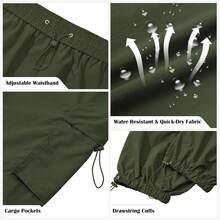 Zando Baggy Cargo Pants Men Parachute Pants Loose Fit Hop Harem Joggers With Pockets Streetwear - 粉色 - 查看 10