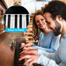 Removable Piano Keyboard Note Labels, Colorful Durable Piano Accessories,  Reusable Music Education Tool For Piano Learning & Practice - Multicolor - View 4