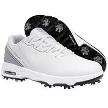 (US Local Shipment) Men's Golf Shoes Spiked Brand High-Quality Outdoor Sports Shoes Men's Golf Shoes Comfortable And Anti-Slip Men's Competitive Sports Shoes - White Gray - View 5