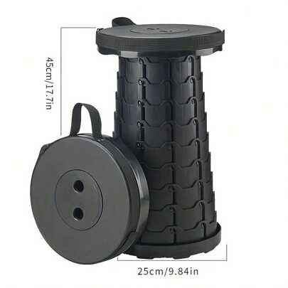 1 pieza Taburete redondo expandible - Taburete plegable multicolor para exteriores - Taburete plegable portátil para pesca - Taburete redondo tipo fruta - Taburete de camping plegable con altura ajustable y asa de transporte, adecuado para senderismo, pesca y picnic al aire libre - Hecho de material PE duradero - Un regalo ideal