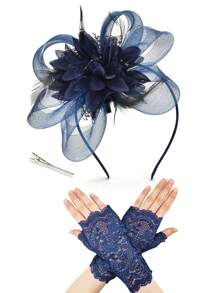 D EXCEED 1/2 件女士短款蕾丝手套露指新娘腕手套歌剧晚会婚礼茶会舞会角色扮演