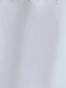 女童白色雪纺蕾丝连衣裙，婚礼花童礼服 - 白色 - 查看 5