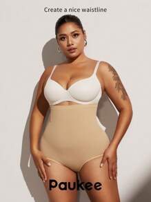 1 pièce Gaine sculptante taille haute pour femme, sans couture, amicale pour la peau, tailles plus