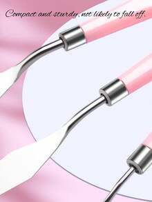 Set de 5 Espátulas con mango de plástico - Herramientas de raspado para pintura de óleo, acrílico y manualidades de lienzo DIY