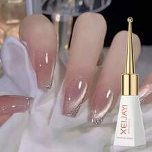 0.5oz Cat's Eye Gel Polish With 15ML Holographic Glitter Glitter Translucent Jelly Color Magnetic Polishing Salon DIY At Home - 裸色 - 查看 3