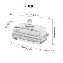 A Set Of European-Style Cake Trays With Covered Glass Lids, Dessert Bread Display Plates, Butter Plates With Square Glass Dust Covers, Jewelry Storage Boxes, And Pearl Cheese Boxes.