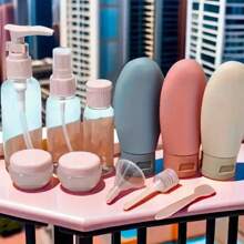 11 pièces Set de bouteilles de voyage pour les articles de toilette, contenants rechargeables de taille voyage pour le shampooing, le revitalisant, les lotions liquides, le savon, le gel douche. Indispensables pour les voyages et incontournables pour la rentrée scolaire