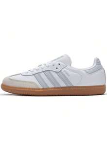 Adidas Giày thể thao SAMBA OG W đa năng dành cho nữ, phù hợp để mang hàng ngày - Xanh nhạt/trắng - Xem 3