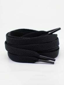 1 Pair Polyester Flat Woven Shoelaces, Colorful Flat White Sneaker Laces, Multiple Colors Available For Couples, Red & Blue, Winter Gift Ideas