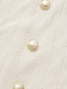 Autumn/Winter Basic Layering Commute Daily Romantic Date Waist Cinched Elastic Knit Long Sleeve Ruffle Hem Sweater Dress - Apricot - View 7