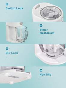 Electric Ice Crusher, Slushy Maker Ice Shaver With Removable Jug For Blending Slushies, Ice Crushing Machine For Snow Cones Slushies Smoothies, And Iced Coffees Frappuccinos - White - View 5