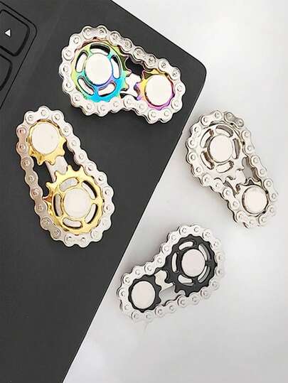 Kedjegyroskop Färgglad stresslindrande leksak Metallcykelkedja Fingertoppsgyroskop