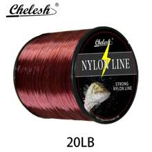 Chelesh 1093yds, 546yds Nylon Monofilament Line, High Strength, Abrasion Resistant, Transparent, Gray, Burgundy 3 Colors Available, 6LB-38LB Strength Options, Smooth Fishing Line, Handmade DIY Beading Thread