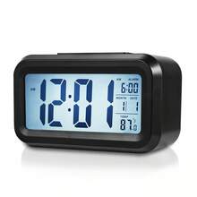 1pc Student Alarm Clock, Electronic Digital Desk Clock, Smart Multifunctional Clock With LED Backlight, Temperature, Calendar For Kitchen Timer Home Decor Room Decor