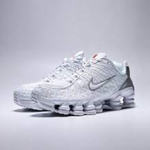 Men's Nike Shox TL Casual Sports Shoes, Low-Top, AV3595-100 - White - View 5