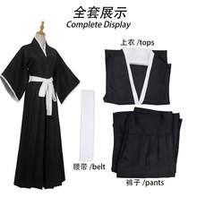 Bleach Kuchiki Rukia Cosplay Costumes Kurosaki Ichigo Die Pa Soul Society Shinigami Kimono Full Outfit Thousand-Year Blood War ,Halloween Costume - Black - View 8