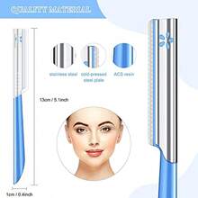 Face Razor Women Facial Razor For Hair Removal Dermaplaning Tool Peach Fuzz Mer Fine Hair Remover Eyebrow Razors And Dermaplane Face Shavers Women's Exfoliating For Sensitive Skin Ential Travel - as pic - View 4