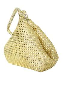 Bolso elegante y de moda decorado con rhinestones - Dorado - Ver 2