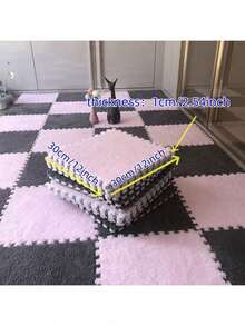 4 piezas Alfombra de mesita de noche, Alfombrilla de piso de espuma suave entrelazada, Alfombrilla lavable y cortable, Alfombrilla de ventana flotante, Tatami, Alfombrilla de rompecabezas, Alfombra suave, Alfombra suave grande, Alfombrilla cuadrada pequeña, Alfombra de dormitorio, 12 X 12 pulgadas, Combinación multicolor - Multicolor - Ver 7