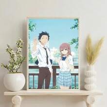1/3/6张流行墙面艺术海报套装，日本动漫电影海报，现代墙面装饰，帆布海报印刷，书房、宿舍、客厅、卧室，无框风格家居装饰 - 彩色 - 查看 4