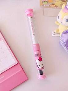 Sanrio 1 Hello Kitty Cute Cartoon Soft Bristle Portable Toothbrush With Storage Case, Deep Cleaning Effective, Compact Individual Packaging, Suitable For All, Great For Christmas And New Year Gifts