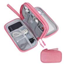 Dual Layer Waterproof Shockproof Electronics Organizer Bag, Portable Travel Charger Cable USB Drive Earphone Storage Pouch For Holiday Travel, Outdoor Activities Cable Organizer Charger Accessories Travel Essentials