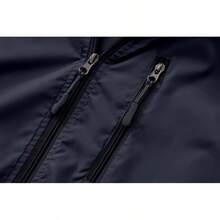 Men's Lightweight Waterproof Packable Windbreaker Running CoatChristmas IA2R - Navy - View 9