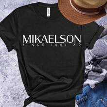 Vampire Diaries T-Shirt Mikaelson  And Ever Shirt Original Vampires Mystic Falls  Saatore Brothers Shirts Fans TopT-Shirt  220g Cotton Crew Neck Top With Gentle Be Yours Typography And Pastel Color Design,Subtle Y2K Meets Natural Style, I For Young Wo Seeking A Calm,Great Gift For A Gentle Soul,Casual Yet Elegant Daily Wear For Garden Walks, Coffee Dates, Art Museums, Or Reading Nooks - Đen 5 - Xem 1