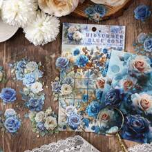 80-110pcs Natural Theme Sticker Set, Waterproof PET Material, Suitable For Making Notebooks, Decorating Envelopes, Cards, Gift Packaging, Affordable Price, Ideal As Gifts Or Decorations For New Year, Christmas, Spring Festival And Other Holidays. 8 Patterns To Choose: Daisy, Eucalyptus, Clover, Rose, Iris, Lavender, Green Leaves, Chrysanthemum. - Multicolor - View 9