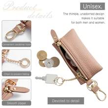 Key Pouch Coin Purse Accessory Wallet Smart Key Holder & Men Leather Key Pouch Key Ring Key Chain Keyless Pouch Bag Car Key Pouch With Carabiner Wallet Slim Wallet Compact Multifunctional Simple Unisex For Women Mini Wallet