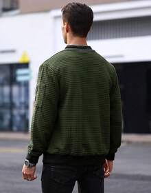 Mens Casual Lightweight CoatChristmas MQ4K - 軍綠色 - 查看 6