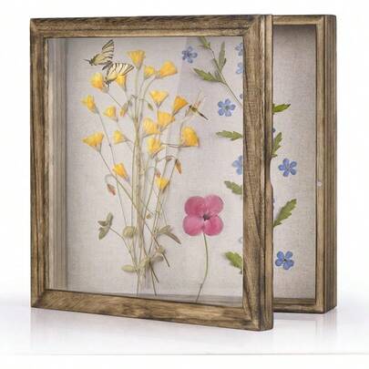 Shadow Box Frame 8x10 Shadow Box Display Case With Linen Back Memorabilia Awards Medals Photos Memory Box Gift Carbonized Black