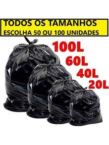 Heavy-Duty Garbage Bags With 100 Units 20/40/60/100 Liters Direct From The Factory - 60公升C/50單位 - 查看 1