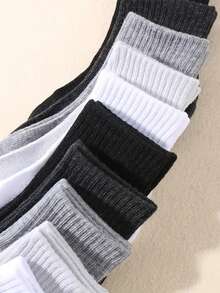 Kit 3 Pares Meia Cano Longo Run Casual Algodão Conforto Moda Unissex - Multicolorido - Visão 2