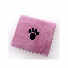1pc Pet Towel For Quick Drying!Absorbent Design For Dog Baths, Rainy Walks & Messy Play – A Must - Have For Every Dog Household - Pink - View 2