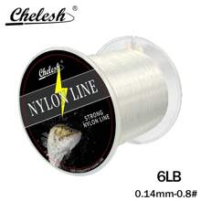 Chelesh 1093yds, 546yds Nylon Monofilament Line, High Strength, Abrasion Resistant, Transparent, Gray, Burgundy 3 Colors Available, 6LB-38LB Strength Options, Smooth Fishing Line, Handmade DIY Beading Thread