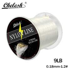 Chelesh 1093yds, 546yds Nylon Monofilament Line, High Strength, Abrasion Resistant, Transparent, Gray, Burgundy 3 Colors Available, 6LB-38LB Strength Options, Smooth Fishing Line, Handmade DIY Beading Thread
