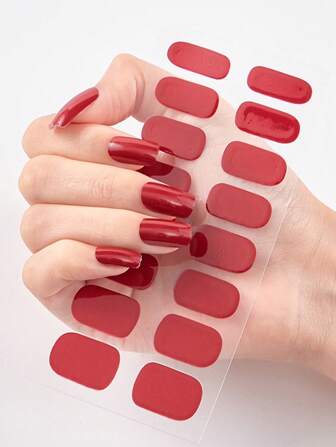 1 feuille/set d'autocollants pour ongles de couleur unie, décorations pour ongles autocollantes de couleur unie pour le DIY, convient pour assortir de nombreuses couleurs d'outils pour les ongles