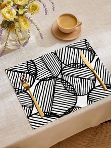 1 tấm khăn trải bàn/khăn lót bàn bằng vải lanh họa tiết hoa hình học Bohemian trừu tượng vẽ tay tối giản, thích hợp cho nhà bếp, phòng ăn, trang trí bàn ăn, phủ tủ, dùng cho mọi mùa - Nhiều màu - Xem 2