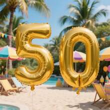 Kit 2 - 32 Inch Metallic Number Balloon 70 CM Balloon Balloons For Birthday Parties Decorations Gold - 金色 - 查看 8