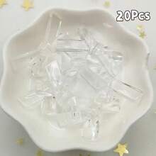 10/20/30/50pcs Transparent Acrylic Bow Beaded Bow Pendants, For Jewelry Making DIY Necklace Bracelet Keychain Phone Charm Accessories - Multicolor - View 15