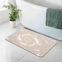 1pc Ethereal Feather Glitter  Pattern Diatom Mud Floor Mat Absorbent Mat Toilet Door Quick Drying Non-Slip Mat Foot Mat Toilet Kitchen Carpet Soft Mat Home Bathroom Decor Bath Rug Outdoor Rug Door Mat Bathroom Accessories - STYLE 3 - View 2