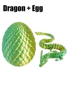1 Pieza Huevo sorpresa de dragón impreso en 3D, huevo de dragón con dragón impreso en 3D, juguete de escritorio de dragón ejecutivo, rellenos decorativos para huevos de Pascua, regalos, decoración del hogar, juguetes antiestrés, juguetes sensoriales para adultos, Pascua, juguetes, juguetes antiestrés, juguetes sensoriales