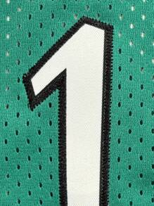 Atonmore Herren Basketball Trikot 1 grün mit gesticktem und genähtem Basketball Logo, ärmelloses Lässig Sport Shirt