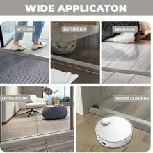 1块7cm自粘PVC门槛保护板，木纹地板过渡条，防刮门地过渡条，家用自粘门槛坡道设计，适用于地毯边缘处理，保护瓷砖和地板接缝，家居装饰装饰