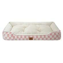 1 Giường cho chó/mèo, Ấm áp, Có thể giặt được, Chất liệu vải nhung, Họa tiết ô vuông, Đáy chống trượt, Thích hợp cho chó nhỏ/vừa/lớn - Nhiều màu - Xem 21