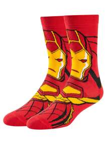 Marvel 1/6 Pairs Authentic Halloween Spider-Man Venom Superhero New Year Gift Socks, Cartoon Christmas New Year Character Hero Socks For Men And Women, Creative And Interesting Socks - Multicolor - View 7