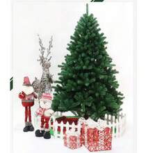 1 cây thông Noel nhân tạo bằng nhựa PVC dày đặc trang trí nhà Giáng sinh, cây thông thường màu xanh lá cây cho trung tâm thương mại, sân, cửa hàng nhỏ trang trí Giáng sinh đồ trang trí Giáng sinh quà tặng Giáng sinh trang trí Giáng sinh - Nhiều màu - Xem 3
