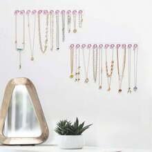 Giá treo vòng cổ, móc treo vòng cổ bằng acrylic, hộp đựng vòng cổ treo tường, móc treo trang sức vòng cổ, vòng tay, dây chuyền - Nhiều màu - Xem 3